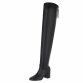 Damen Overknee-Stiefel - blackpu Gr. 41