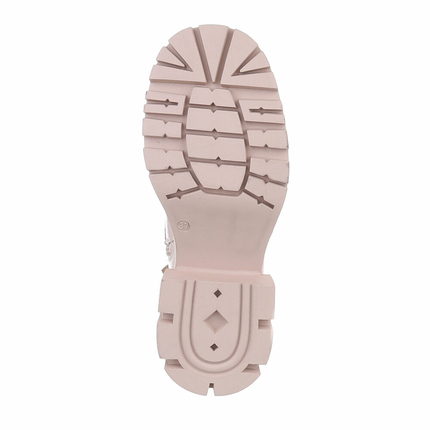 Damen Schnrstiefeletten - beige