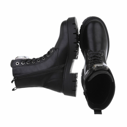 Damen Schnrstiefeletten - blackpu