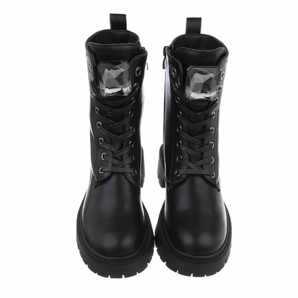 Damen Schnrstiefeletten - blackpu