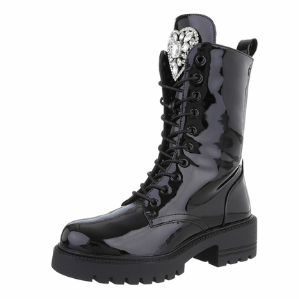 Damen Schnrstiefeletten - blackmir Gr. 38