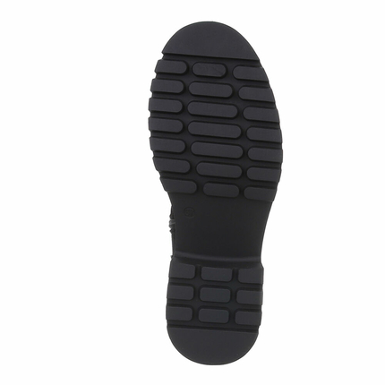 Damen Schnrstiefeletten - blacksuede