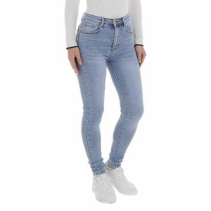 Damen High Waist Jeans von Laulia - blue