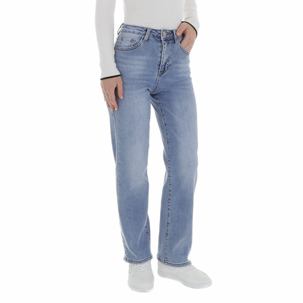 Damen High Waist Jeans von Laulia - blue