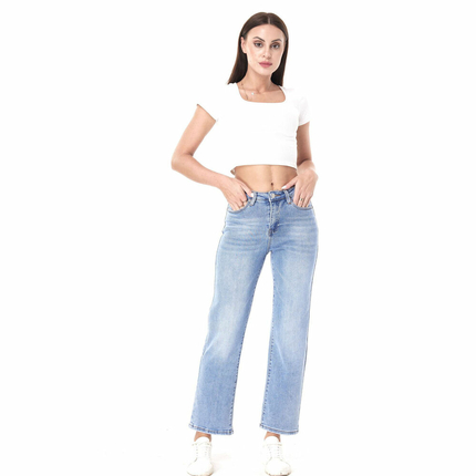 Damen High Waist Jeans von Laulia - blue