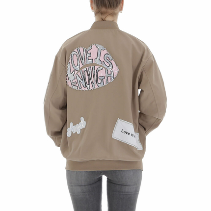Damen bergangsjacke von Emma&Ashley - taupe