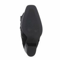 Damen Echtleder High-Heel Stiefel - black