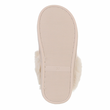 Damen Pantoletten - beige