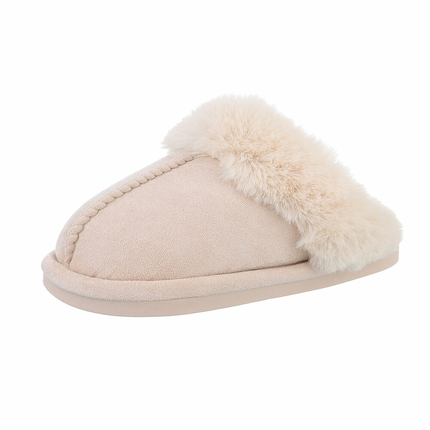 Damen Pantoletten - beige Gr. 38
