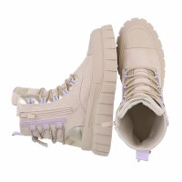 Damen Schnürstiefeletten - beige