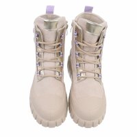 Damen Schnürstiefeletten - beige