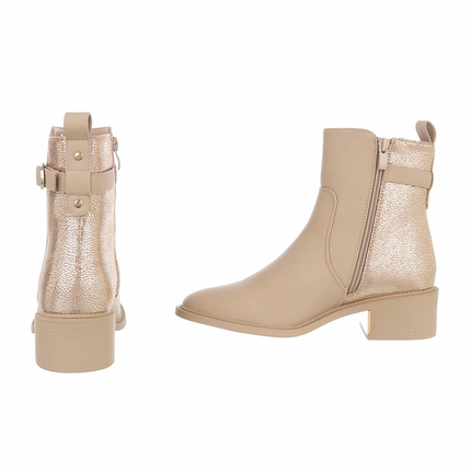 Damen High-Heel Stiefeletten - taupe