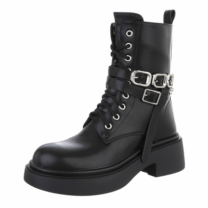 Damen Schnrstiefeletten - black Gr. 37