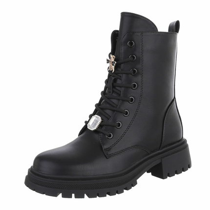 Damen Schnrstiefeletten - black Gr. 40