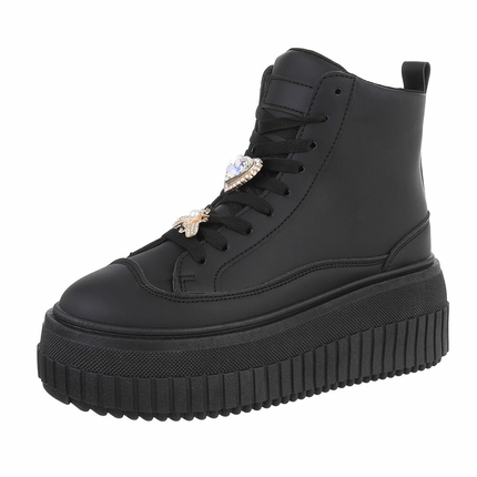 Damen Schnrstiefeletten - black Gr. 37