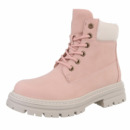 Damen Schnrstiefeletten - pink Gr. 39