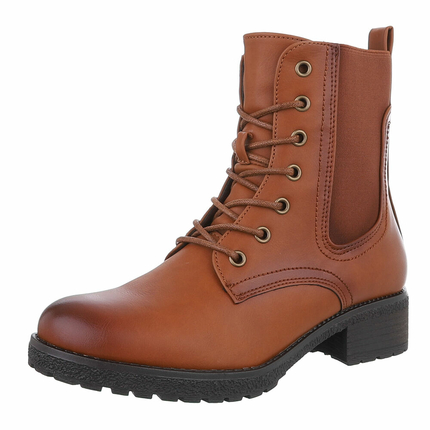 Damen Schnrstiefeletten - camel Gr. 38
