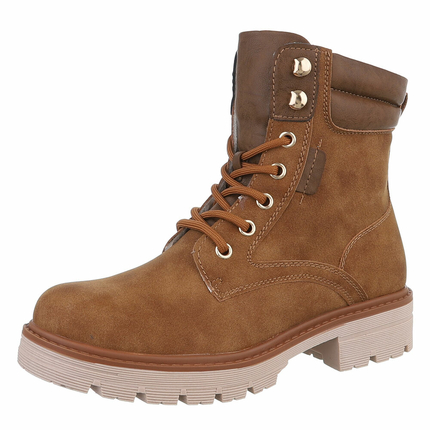 Damen Schnrstiefeletten - camel Gr. 39