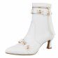 Damen High-Heel Stiefeletten - white Gr. 41