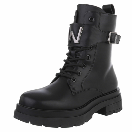 Damen Schnrstiefeletten - black Gr. 37