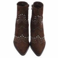 Damen High-Heel Stiefeletten - brown