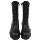 Damen Echtleder Schnürstiefeletten - black