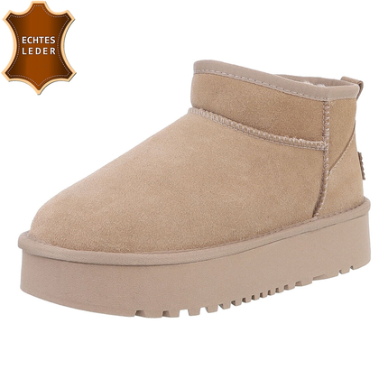 Damen Winterstiefeletten - khaki Gr. 37
