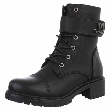 Damen Schnrstiefeletten - black Gr. 38