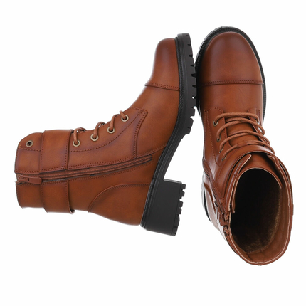 Damen Schnrstiefeletten - camel