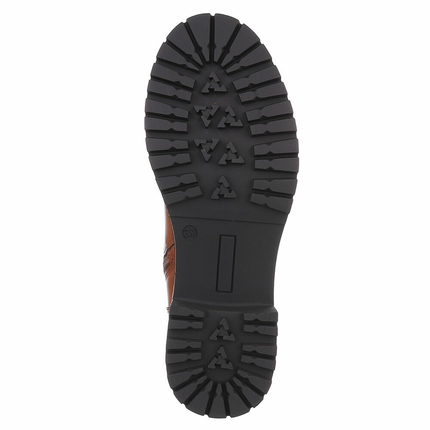 Damen Schnrstiefeletten - camel