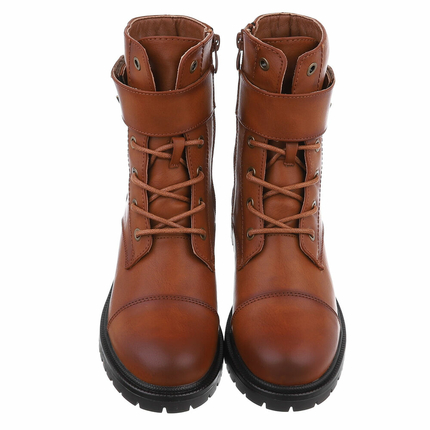 Damen Schnrstiefeletten - camel