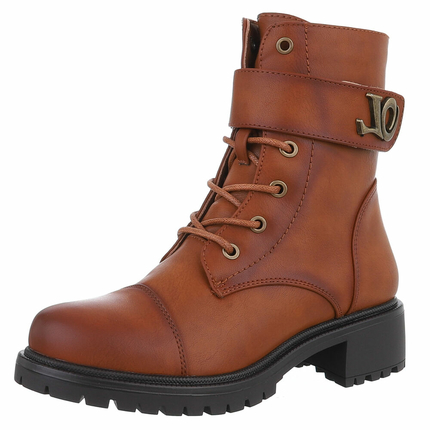 Damen Schnrstiefeletten - camel Gr. 39
