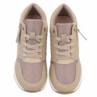Damen Keilabsatz-Sneakers - beige