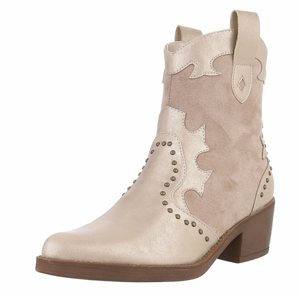 Damen Winterstiefeletten - lgoldkhaki Gr. 38