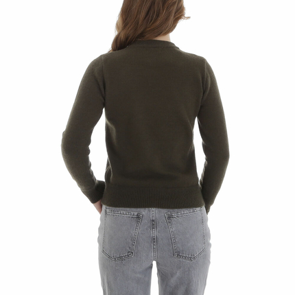Damen Strickpullover von Emma & Ashley - green