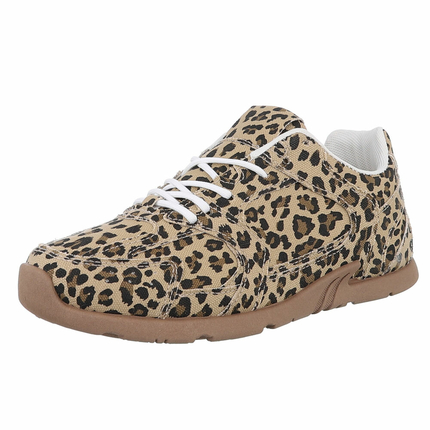 Damen Low-Sneakers - leopard Gr. 40