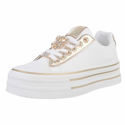 Damen Low-Sneakers - gold Gr. 39