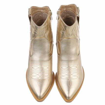 Damen Western- & Bikerboots - gold