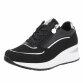 Damen Keilabsatz-Sneakers - black Gr. 39