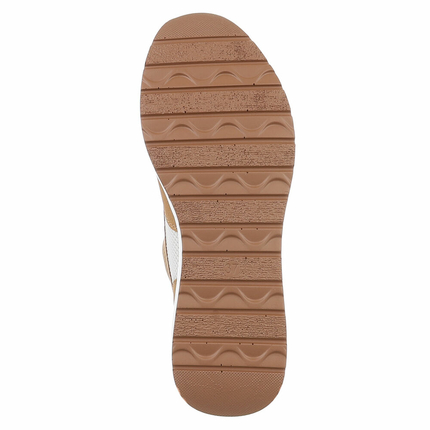 Damen Keilabsatz-Sneakers - camel