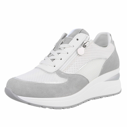 Damen Keilabsatz-Sneakers - white Gr. 40