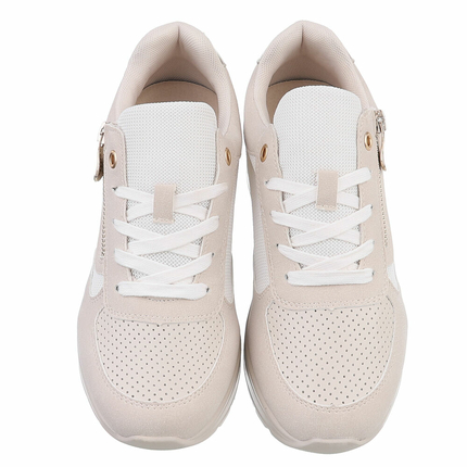 Damen Keilabsatz-Sneakers - beige