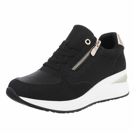 Damen Keilabsatz-Sneakers - black Gr. 36