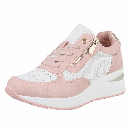 Damen Keilabsatz-Sneakers - pink Gr. 40