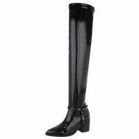 Damen Overknee-Stiefel - black