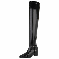 Damen Overknee-Stiefel - black
