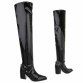 Damen Overknee-Stiefel - black