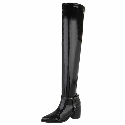 Damen Overknee-Stiefel - black Gr. 36
