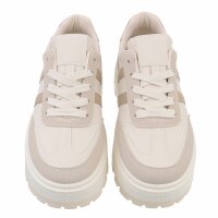 Damen Low-Sneakers - beige