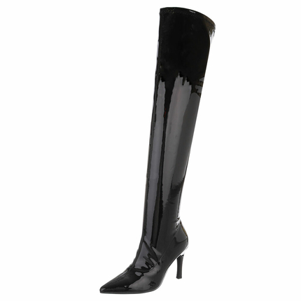 Damen Overknee-Stiefel - black Gr. 40